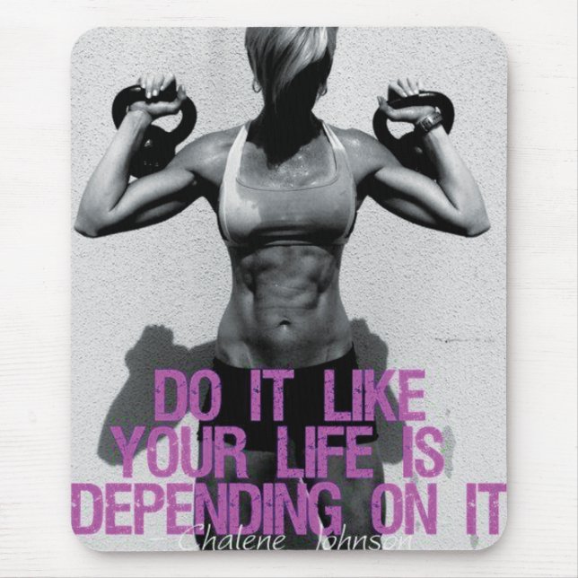 Motivational Bodybuilding Gym Mouse Pad (Front)