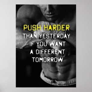 Motivational Bodybuilding Gym Poster