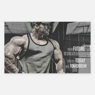 Motivational Bodybuilding Gym Rectangular Sticker