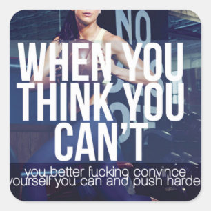 Motivational Bodybuilding Gym Sticker