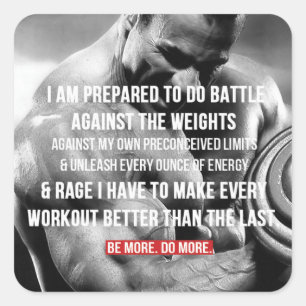 Motivational Bodybuilding Gym Sticker