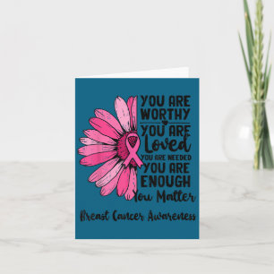 Motivational Breast Cancer Awareness Sunflower Nk Card