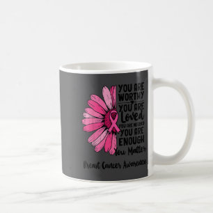 Motivational Breast Cancer Awareness Sunflower Nk  Coffee Mug