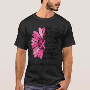 Motivational Breast Cancer Awareness Sunflower Nk T-Shirt