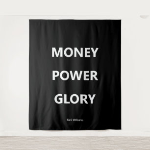 Motivational Business Black and White Tapestry