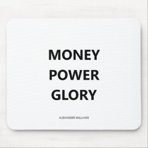 Motivational Business Minimalist Black and White  Mouse Pad