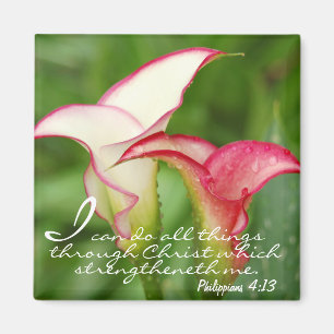Motivational Calla Lily Magnet