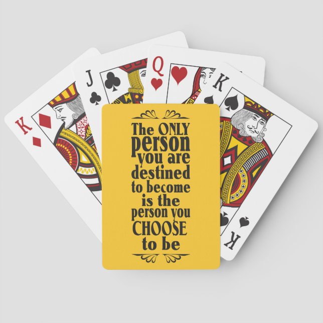 Motivational CHOICE custom colour playing cards (Back)