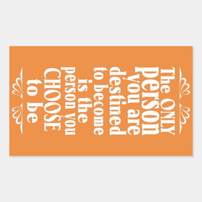 Motivational CHOICE custom colour stickers (Front)