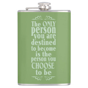 Motivational CHOICE custom flask