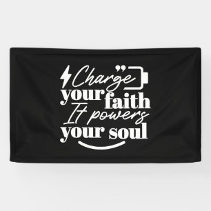 Motivational Christian Quote – Charge Your Faith Banner