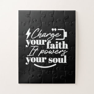 Motivational Christian Quote – Charge Your Faith Jigsaw Puzzle