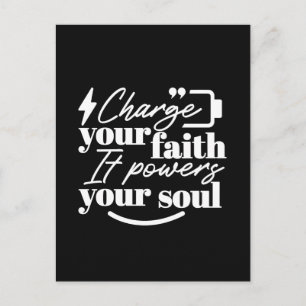 Motivational Christian Quote – Charge Your Faith Postcard