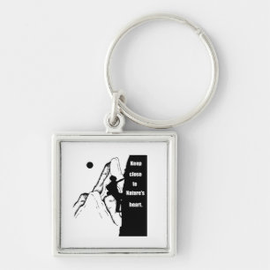 Motivational climbing rockclimbing key ring