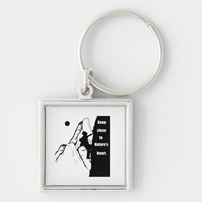 Motivational climbing rockclimbing key ring (Front)