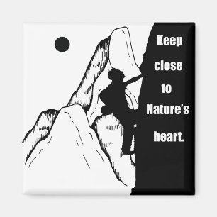 Motivational climbing rockclimbing magnet