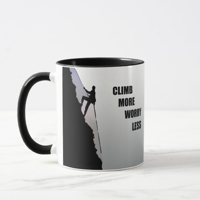 Motivational climbing rockclimbing mug (Left)