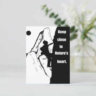 Motivational climbing rockclimbing postcard