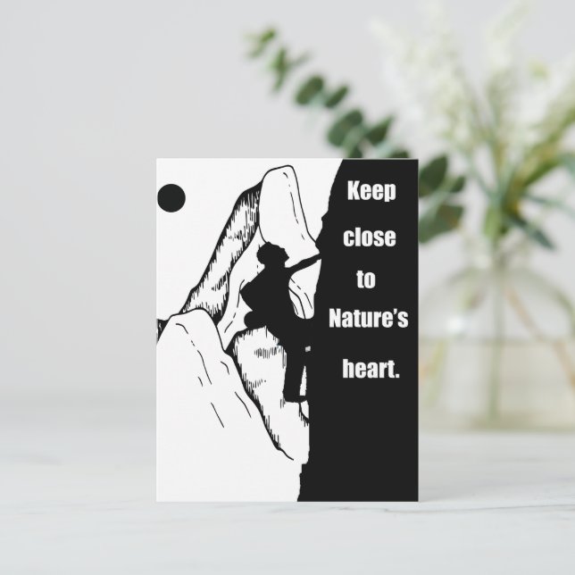 Motivational climbing rockclimbing postcard (Standing Front)