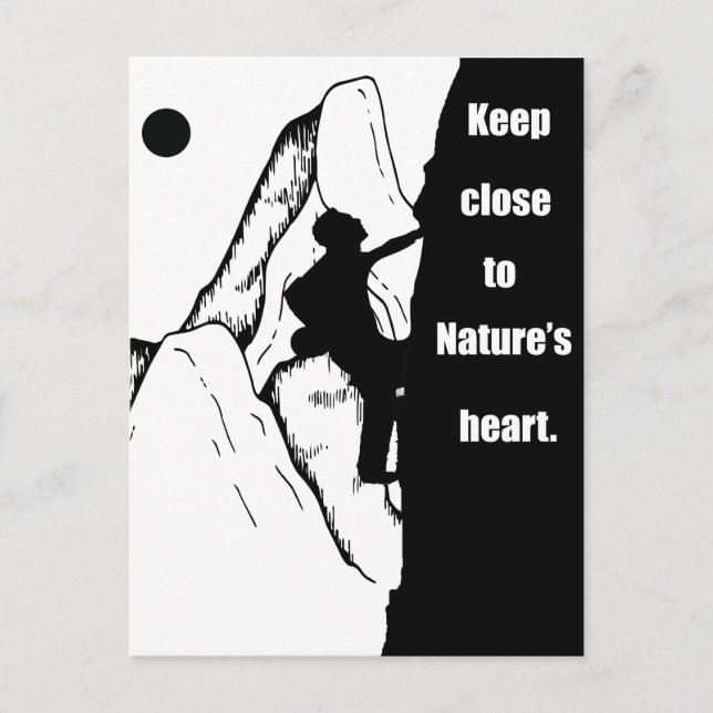 Motivational climbing rockclimbing postcard (Front)