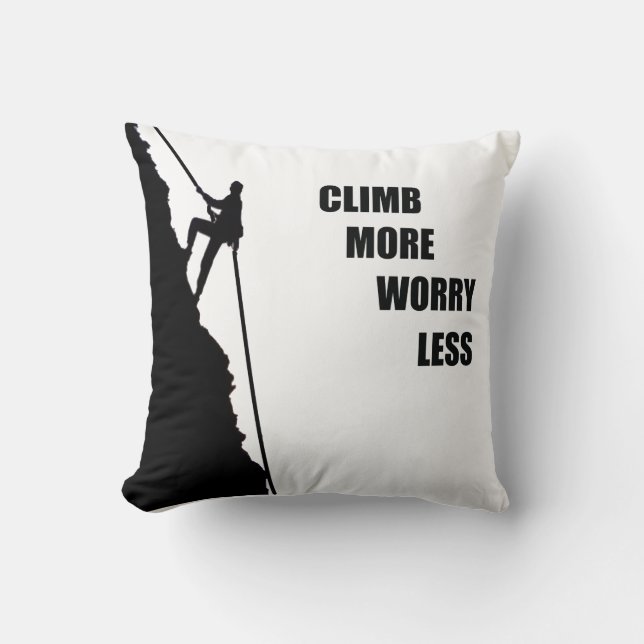 Motivational climbing rockclimbing saying cushion (Front)