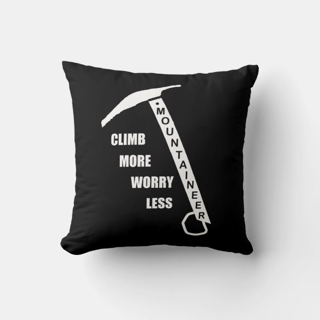 Motivational climbing rockclimbing saying cushion (Front)