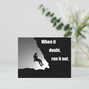 Motivational climbing rockclimbing saying holiday postcard