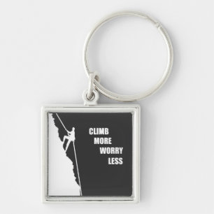 Motivational climbing rockclimbing saying key ring