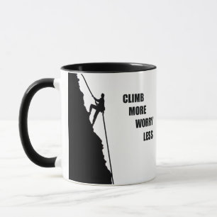 Motivational climbing rockclimbing saying mug