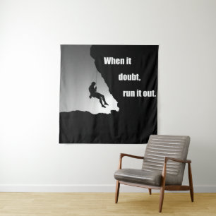 Motivational climbing rockclimbing tapestry