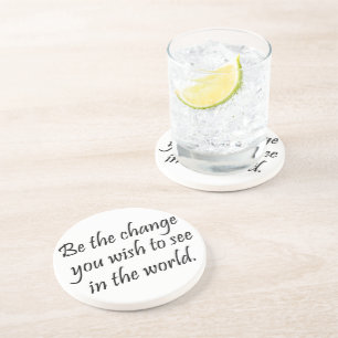 Motivational coasters inspirational Gandhi gifts