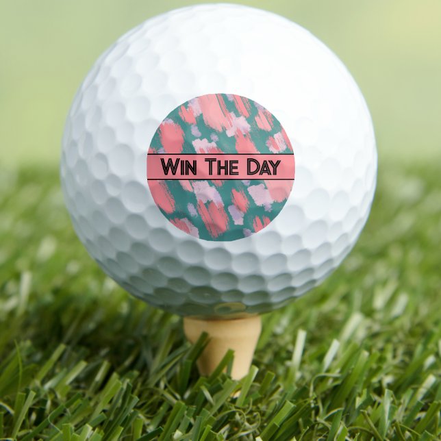 Motivational Colourful Golf Balls (Abstract Motivational Colorful Golf Balls)