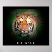 Motivational Courage Tiger Eyes
