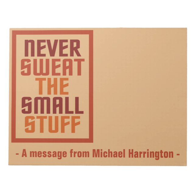 Motivational custom name notepad (Front)