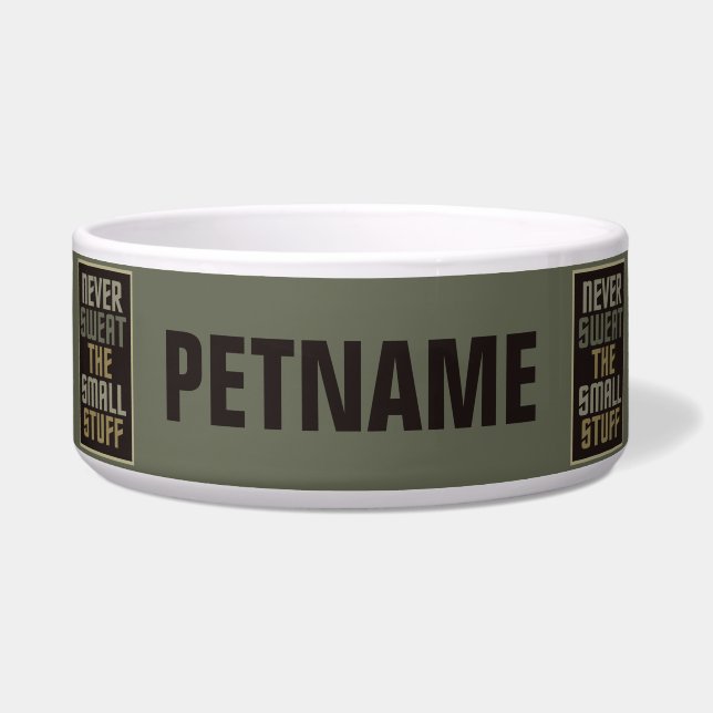 Motivational custom pet bowls (Front)