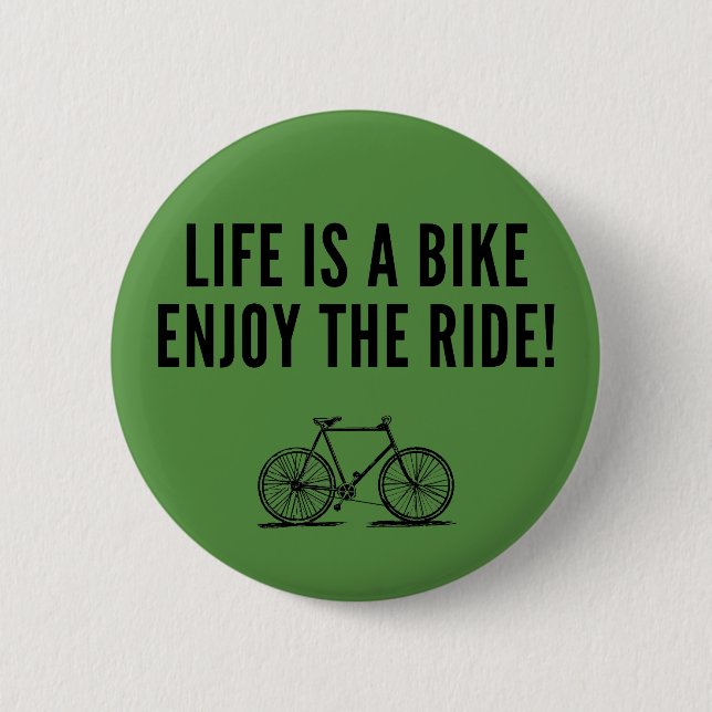 Motivational cycling 6 cm round badge (Front)