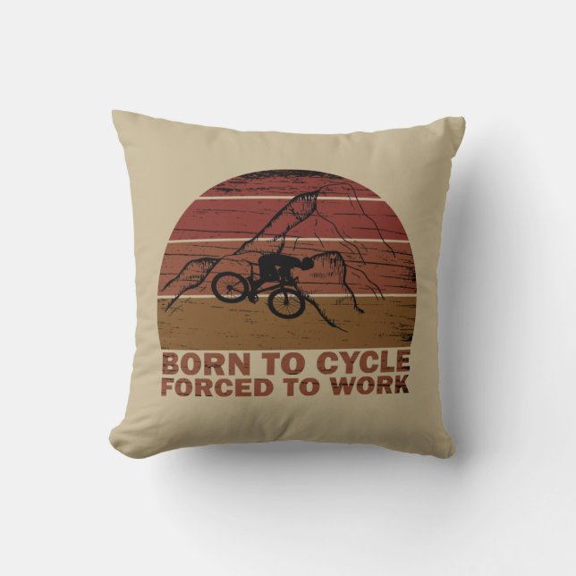 Motivational cycling quotes cushion (Front)
