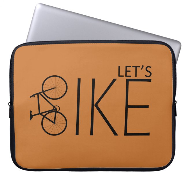 Motivational cycling quotes laptop sleeve (Front)