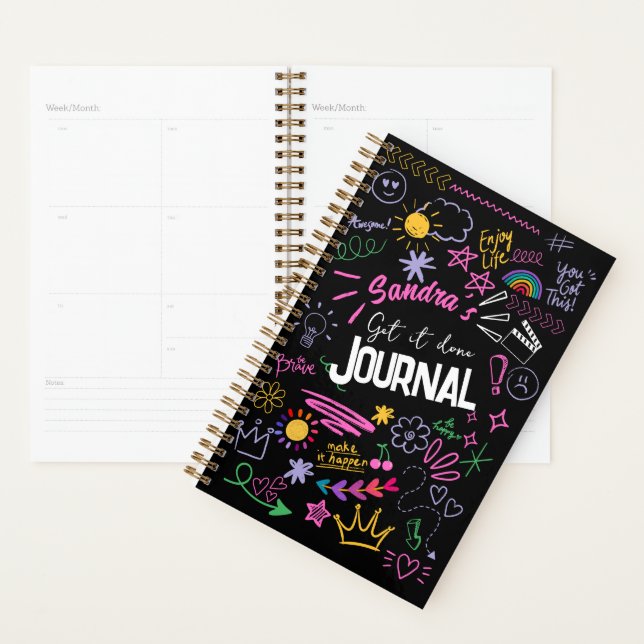 Motivational Doodle Anti-Journal – Get IT Done Planner (Display)
