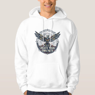 Motivational Eagle Wings Create Your Own Path Hood Hoodie