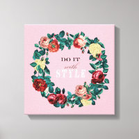 Motivational Elegant Vintage Roses Wreath