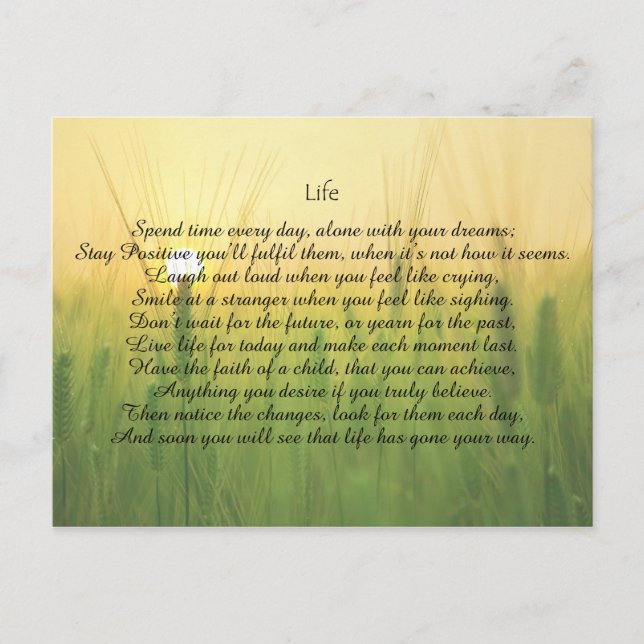 Motivational Encouragement Postcard (Front)