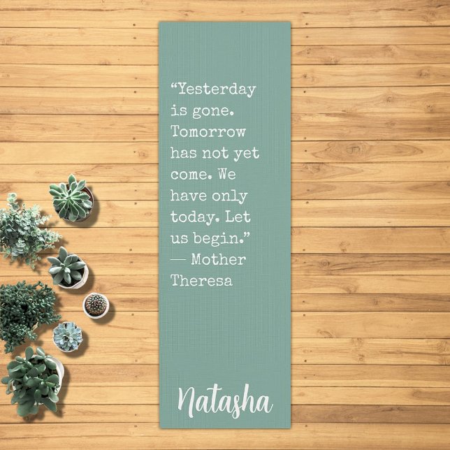 Motivational Encouragement Quote Custom Name Yoga Mat (Creator Uploaded)