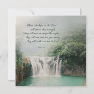Motivational Encouraging Scripture with waterfall Card