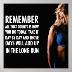 Motivational Female Fitness Gym Poster