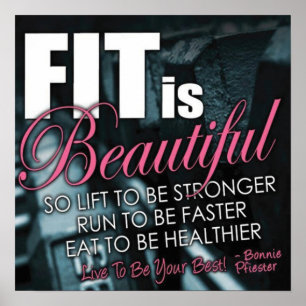 Motivational Female Fitness Gym Poster