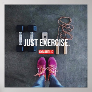 Motivational Female Fitness Gym Poster