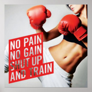 Motivational Female Fitness Gym Poster