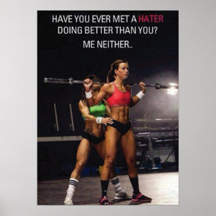 Motivational Female Fitness Gym Poster