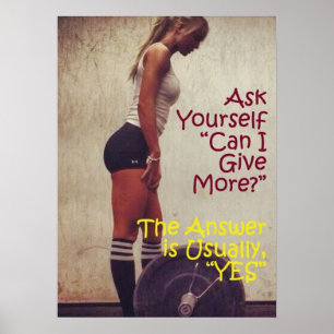 Motivational Female Fitness Gym Poster